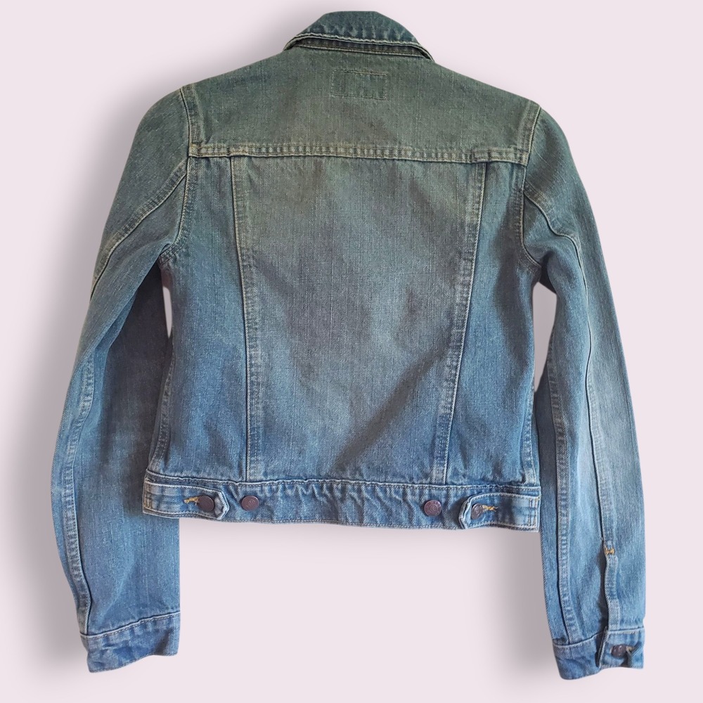 Polo Jeans Co. Ralph Lauren Denim Jean Jacket Womens XS Vintage Distressed - Picture 2 of 5